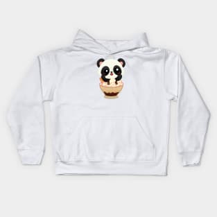 Sweet Panda Delight - Panda Ice Cream Kids Hoodie